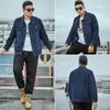 Casual Loose Men's Jacket Classic Denim Coat Large Asian Size M-8XL For 145kg Fat Guy Clothing Veste Grande Taille Pour Hommes