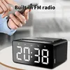 BT508 Mirror Wireless Bluetooth -högtalare LED Display FM Radio med trådlös laddare 4D Hifi Stereo Bass Sound Mini Alarm Clocka521107143