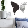 Pegatinas de pared Europea y americana Retro Inglés Mariposa DIY Arte Dormitorio Decoración del hogar