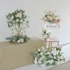 Decorative Flowers & Wreaths Flone Artificial Arrangement Wedding Welcome Sign Centerpiece Table Runners White Backdrop Floral Stage Decorat