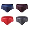 Bragas de malla para hombre Ropa interior de seda de hielo Calzoncillos de hombre Ropa interior de hombre sexy Calzoncillos de hombre de alta calidad Breve lencería transpirable 4PCS 210730