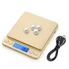 Mini Electronic Kitchen Scale 0.1g Precision postal Food Diet scale for Cooking Baking Measure Tools with 2 trays silver & gold 210927