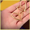 Big Size Women Hoop Earrings Fashion Letter Love Gold Stud Earrings Lady Luxury Designer Heart Earring Brands Jewelry Wholesale 21083006R