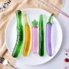 Nxy Sex Products Dildos 5 Species Green and Fruit Form Crystal Dildo for Women Glass Butt Plug Fun s Adult Masturbation Tune Homo's Toy 1216