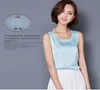 Fashion Women Blouse Sleeveless Summer Tops Blusas 2021 Solid Color All-match Silk Vest Shirt Plus Size Casual Chiffon Women's Blouses & Shi