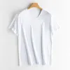 남성용 티셔츠 2022 하이 엔드 패브릭 실크 메리어 화면 티셔츠 럭셔리 티 짧은 소매 여름 착용 V / O 넥