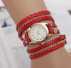 シンプルなロングストラップレザーウォッチ織りweaveアラウンドカジュアルウォッチ女性ナショナルデザインパンククォーツ腕時計
