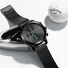 Crrju бренд мужские часы хронографа кварцевые часы мужчины из нержавеющей стали водонепроницаемые спортивные часы часы бизнеса Reloj Hombre 210517