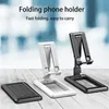 Justerbar telefon Bracket Desktop Holder Multifunktionell Live Broadcast Stand Foldbar Mobil för iPhone 12 Samsung Huawei