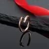 Anello per unghie AMORE 2 6MM anello di lusso in acciaio al titanio di alta qualità per uomini e donne, regali per coppie che non tramonteranno mai e non presenteranno allergie261Z