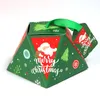 Xmas Candy Gift Wrap Papier Box Santa Claus Kleine Cake Cartoon Verpakkingsdozen Sneeuwvlok Elanden Afdrukken Party Viering Onregelmatige BH4876 WHLY