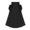 Skirts Elgant Midi Skirt Women's Ruffled Pocket Green High Waist A-line Office Lady Black Harajuku Korean Fashion