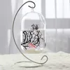 Botella de infusión para pecera de cristal colgante transparente suspendida de 15cm, florero para plantas y flores de acuario para decoración del hogar, acuarios 265v