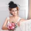 Chapeaux de fête 1pc 20s 30s Pilulier Fascinator Chapeau Cocktail Thé de mariage avec voile