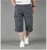 Lange Länge Cargo Shorts Männer Sommer Casual Multi Pockets Reithosen Geerntete Hose Military Camouflage 5XL