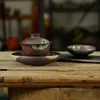 Vintage handbeschilderde gaiwan Jingdezhen grote Sancai thee-terrine van hoge kwaliteit keramische dekselkom theekopje