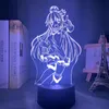 Lumières nocturnes Konosuba LED Light Aqua lampe pour décor de chambre cadeau d'anniversaire 3D Anime287l