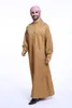 Muzułmańskie Saudyjskie Robe Thobe Dishdasha Thoub Islamska Modlitwa Abaya Arabski Kaftan Długi Rękaw Dress Jubba Odzież Bliski Wschód nowy