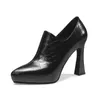 Kadınlar Çıplak Çizmeler2022 Bahar Derin Yüksek HeelsFashion Platformu Shoesstone Desenli Toeside ZipblackWhitTropshipping