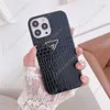 Fashion PD Designer Phone Cases for iPhone 14 14promax 14plus 14pro 13 12 11promax Xs XR Xsmax Hard Shell Crocodile Pattern Leathe1783641