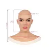 Bow Ties Female Realistic Silicone Crossdresser Mask Cosplay Halloween Fancy Dress For Costume Party Shocker Toys Children Adults
