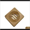 Platos platos naturales simple bambú rack placa bandeja de baño sostal de jabón caja 3 estilos MNJVH CU753