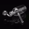 Spiral Integrated Clear Glass Hookah Smoking Pipe Oil Burner Small Pot Ash Catchers Bong Smoke Shisha Diposable Glass Pipes Bubbler Tobacco Bowl Accessories