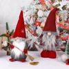 Dekoracje świąteczne Zamiatające Santa Claus Faceless Doll Christmas Gnomy Film Tkaniny Xmas Gifts 20 * 36 CM LLD11693