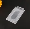 1000 Pcs Transparent Case Clear Hard Plastic Badge Holder Card Files ID Credit Holder Horizontal and Vertical Style SN4415