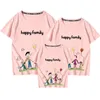 Famille Look Matching Tenues T-shirt Vêtements Mother Père fils fille Summer Kids Kids Short Sleeve Lettre 210429