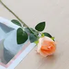 NEWArtificial Roses Flowers Single Stem Flannel Rose Realistic For Valentine Day Wedding Bridal Shower Home Garden Decorations RRD12818