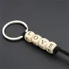 Wood Key Rings Automobile Pendant Letter Rectangle Bead KeyChain Women Men Small Gifts Love Family Believe 2 2qh Q2