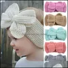 Hair Aessories Baby, Kids & Maternity Cute Childrens Knitted Warm Big Bow Wool Headband Ear Protection Headgear Baby Drop Delivery 2021 Vygu