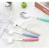 3 pièces/ensemble en acier inoxydable cuisine couverts étudiant enfants baguettes cuillère fourchette ensembles boîte Portable voyage vaisselle fournitures BH5016 WLY