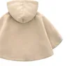 Kış Panço Çocuklar Bebek Kız Giysileri Cape Marka Dış Giyim Kapşonlu Ekose Stil Ceket Ceketler Yürüyor Pelerinler