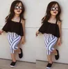 1-6Y filles mignonnes vêtements d'été enfant sangle hauts + pantalon rayé Leggings 2 pièces tenues enfants mode vêtements enfant en bas âge fille vêtements