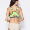 Wysokie uderzenie sportowe Bra Zipper Yoga Bras Kobiet Wstrząsy Push Up Brassiere Spots Top Crop Bielizna Fitness Siłownia Koszula Odzież sportowa