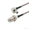 OEM F أنثى جاك إلى TS9 الذكور التوصيل الزاوية اليمنى موصل الهوائيات RG316 Coaxial Cable Bigtail Antenna TS9-F محول 10 سنتيمتر -1 متر مصنع