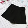 Lato Plus Size Spodenki dla Kobiet Koreański Loose High Waist Bow Solid Casual Wild Neg Shorts Slim 9008 210512