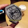 Eternity Sport Watches RF V2 Version Men's Collection v 45 Japan Miyota Quartz Chronograph Movement Iced Out Gypsophila Diamo267o