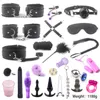 Massage 25pcs Sexy Bdsm Bondage Set Gag Handcuffs Whip Ropes Blindfold Nipple Clamps For Woman Sexy Toys For Couples Slave Adult Games