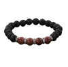 8mm natuurlijke lava steen handgemaakte strengen kralen armbanden voor mannen vrouwen charme yoga party club sieraden