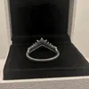 Klassieke 925 zilveren prinses wens ring voor vrouwen met cz diamant kroon fit pandora sieraden cadeau verjaardag verjaardag verloving trouwringen