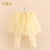 Vårhöst Korea 2 3 4 Barn 90 100 110cm Stjärna dekoration Lace Baby Kids Girl Culottes Dance Kjol Leggings 210701