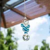 HD schattig bling hartvormig kristal suncatcher lucky hangende interieur ornament hanger regenboog auto achteruitkijkspiegel charms decor Q0811