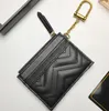 Varumärkesdesignad Marmont-korthållare som nyckelkedjor Dekorering Zipper Coin Purse # 627064