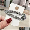 Hoofdbanden JewelrySparkly Rhinestones Clips Women Glitter FL Crystal Pins Metalen Haarspelden Haarspelers Haar sieraden voor meisjes Drop levering 2021