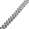 New fashion Hip Hop Jewelry Charm Cuban Link Chain Necklace 20mm Prong CZ Cubic Zirconia Curb Chains 3 Row Full Bling Punk Rapper Jewelry Gifts for Men