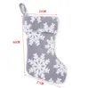 Christmas Stockings Decoration Plush Snowflake Hanging Ornaments for Home Xmas Party Decorations