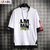 SFABL Ankunft Harajuku Lose T-shirt Männer Mode Brief Gedruckt Sommer T-shirt Tops Tees Casual Hip Hop Männlich Streetwear 210629